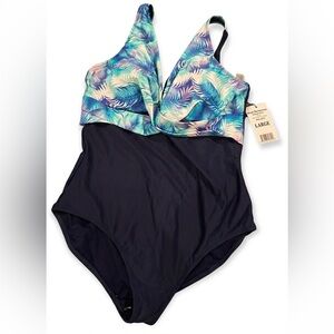 HEAT one piece Swimsuit Womens L NWT